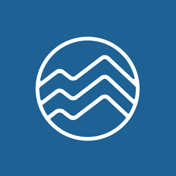 Mindful Therapy Group white icon on blue background PNG