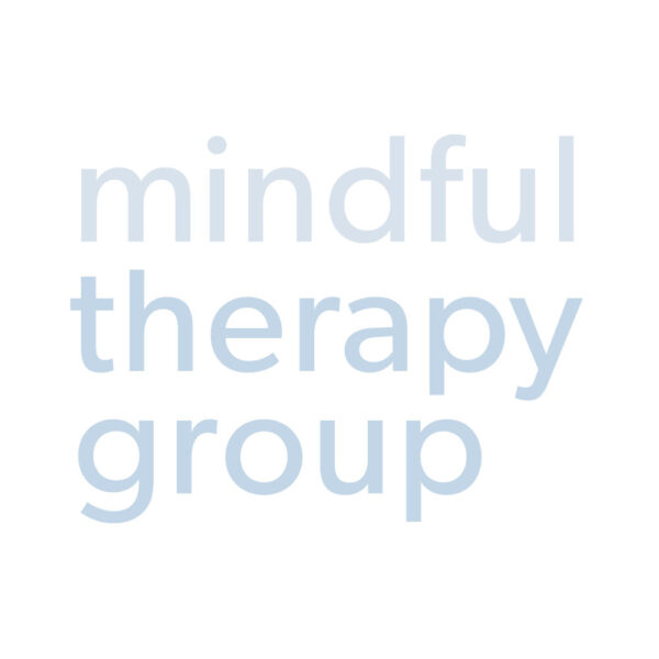 Mindful Therapy Group typographic logo light white background