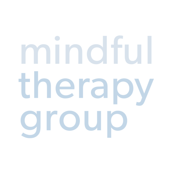 Mindful Therapy Group typographic logo light coloring no background