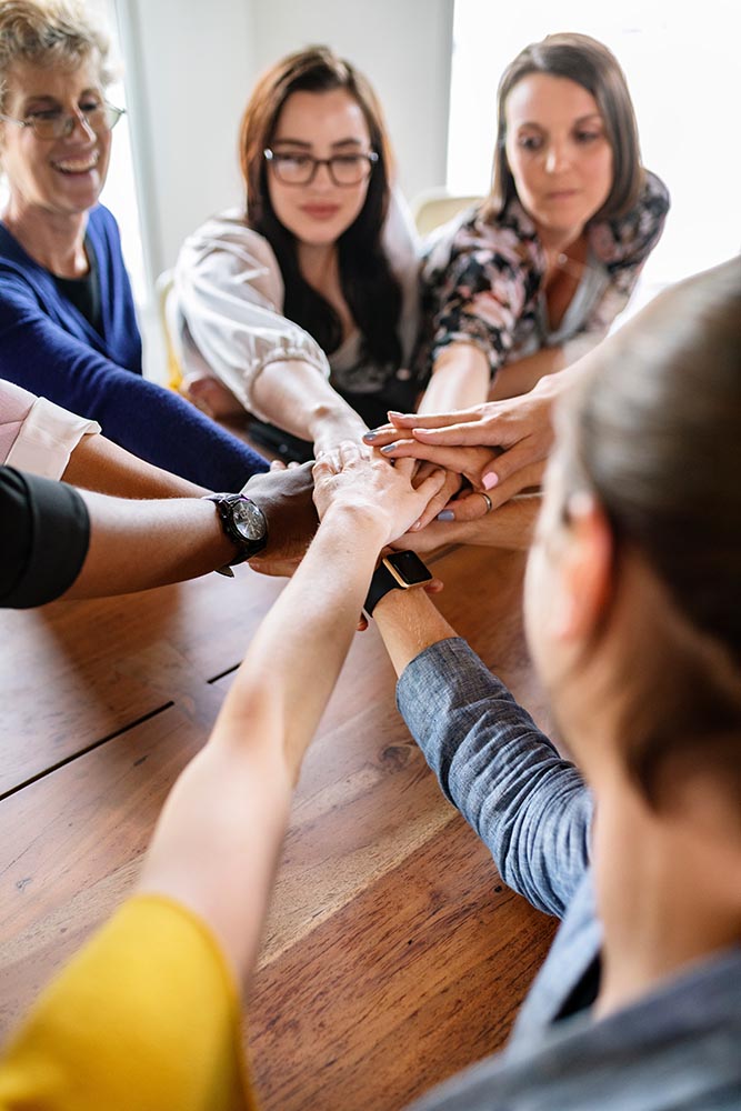 All in business teamwork