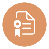 Icon of a certificate