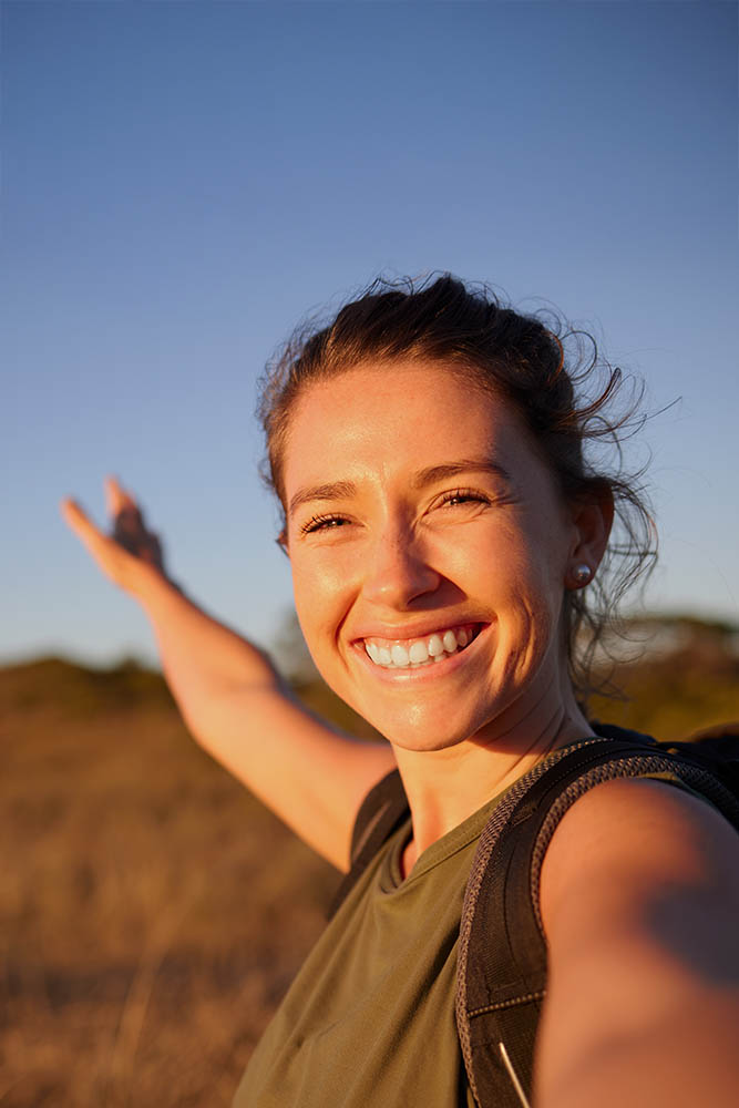 young person with a transgender pride flag