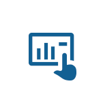 Icon of a hand clicking on a screen