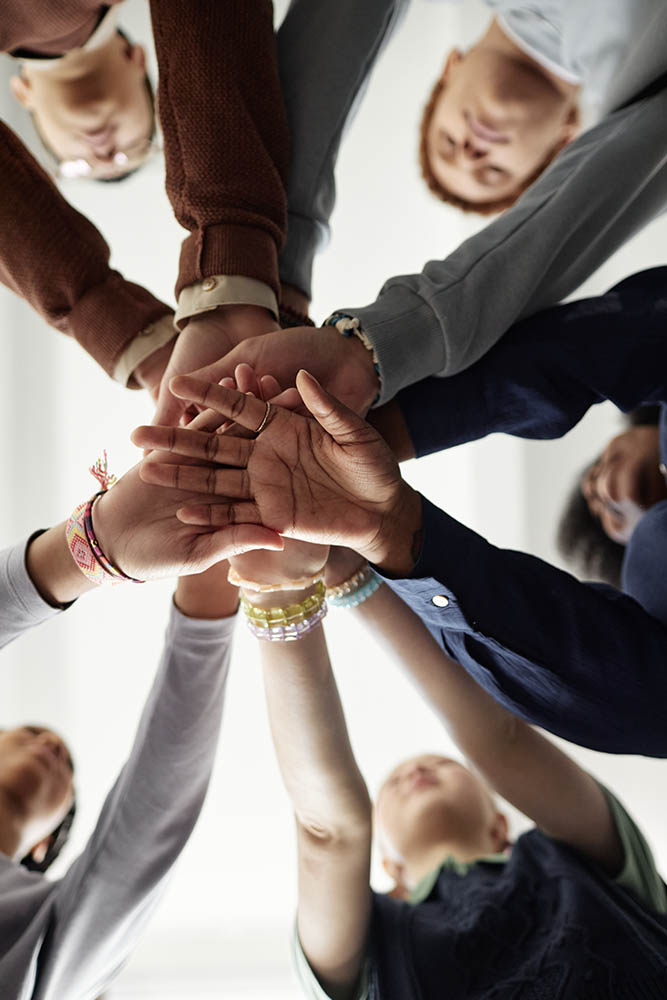 young person with a transgender pride flag