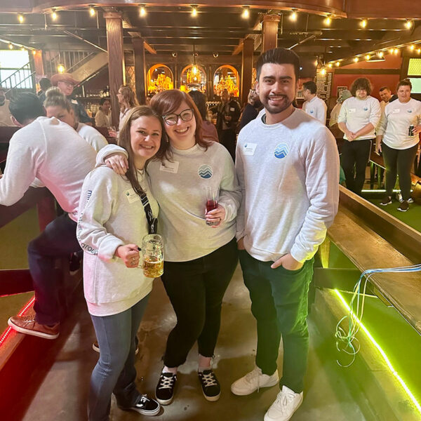 Mindful Support Services staff celebrate at Von Trapps in Seattle