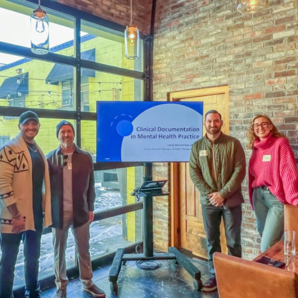 Mindful Therapy Group leadership holds an event, Clinical Documentation in Mental Health Practice