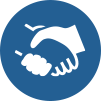 Icon of hands shaking
